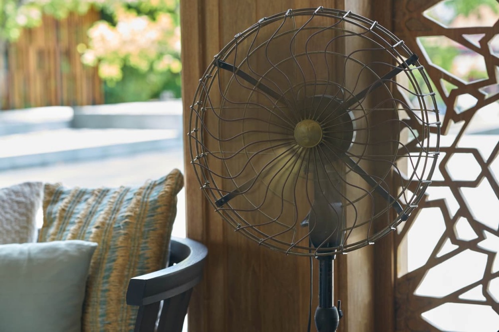 retro style machanic stand fan